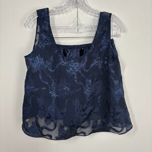 VTG 90s Victorias Secret Gold Label Sheer Floral Shorts Pajama Set Size S Navy